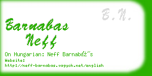 barnabas neff business card